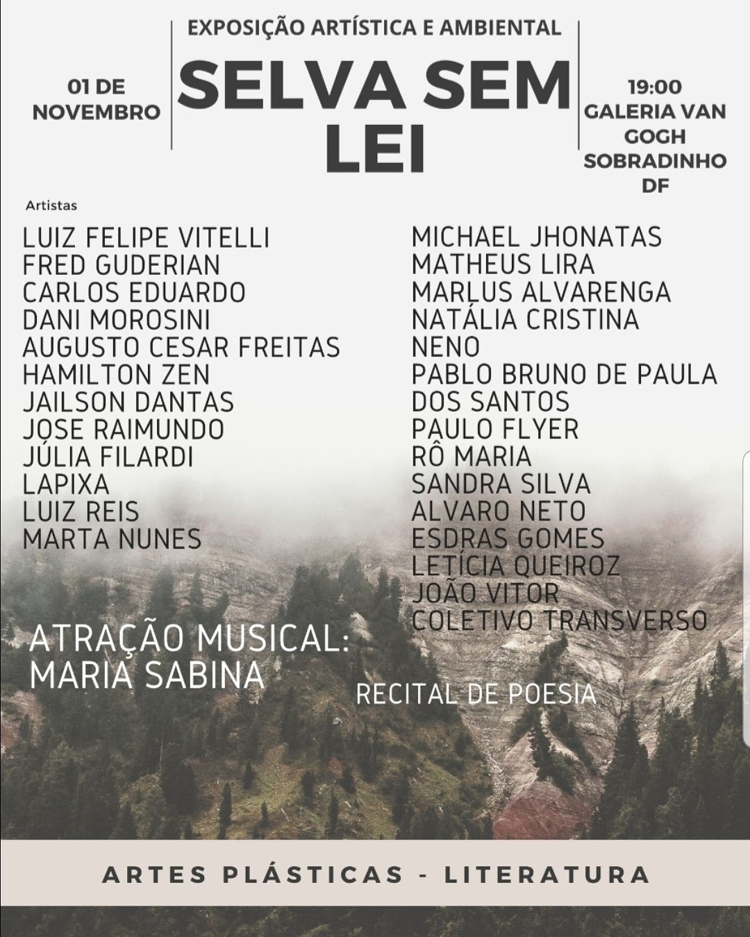 Selva sem Lei – Exposição sobre o meio ambiente – 01/11/19