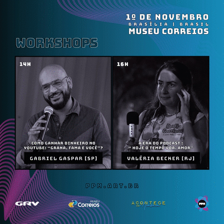 Prêmio Profissionais da Música – 5º edição – Museu Correios – workshops e mostra de audiovisual – 01 a 03/11/19