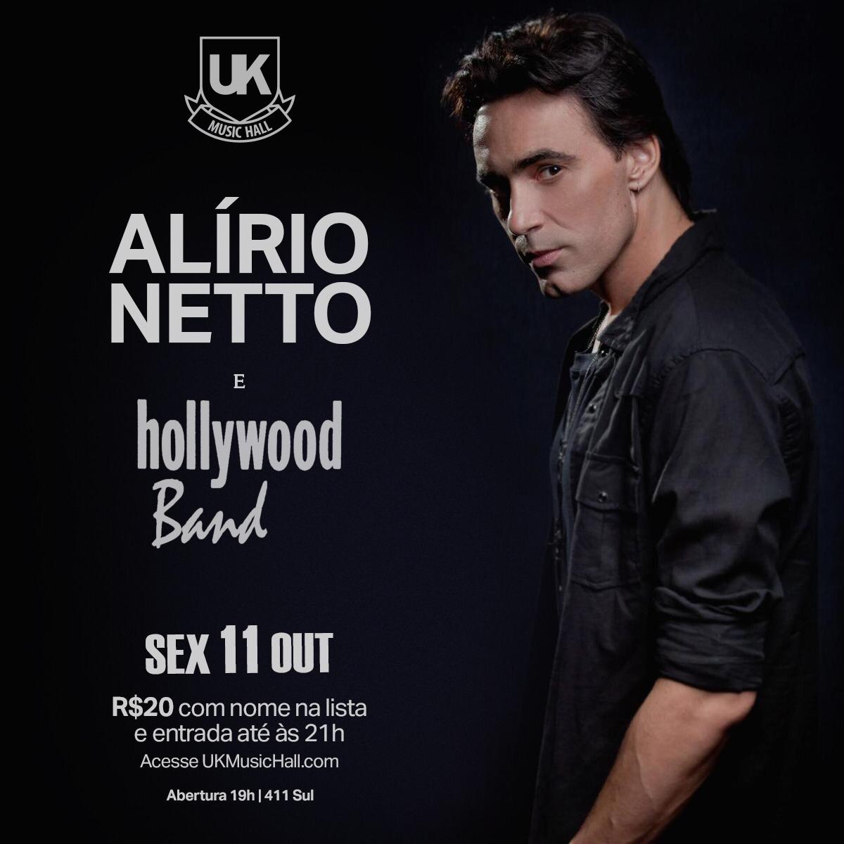Show de Alírio Netto terá apresentação única dia 11/10 no UK