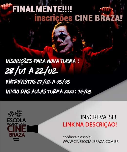 Cine Braza 2020 – Inscrições abertas – 28/01 a 22/02/2020