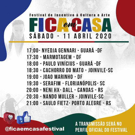 FICA em Casa Festival – 2 edição – 11 e 12/04/2020