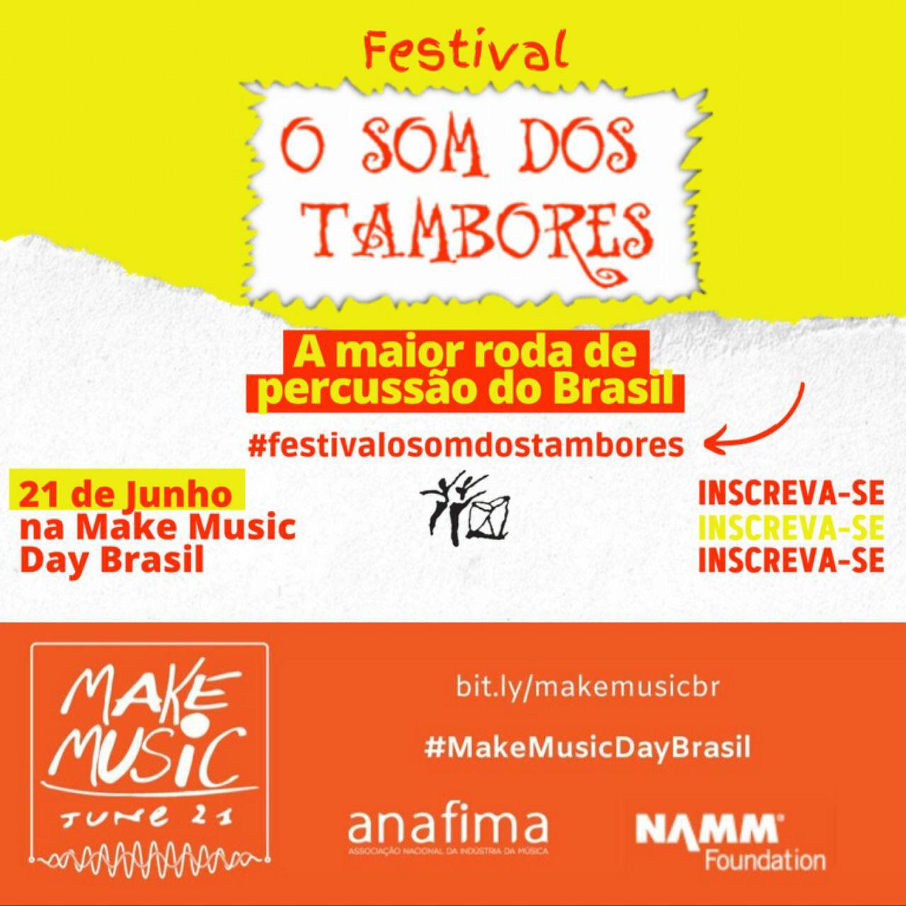 Festival o Som dos Tambores – Make Music Day Brasil – Inscreva-se