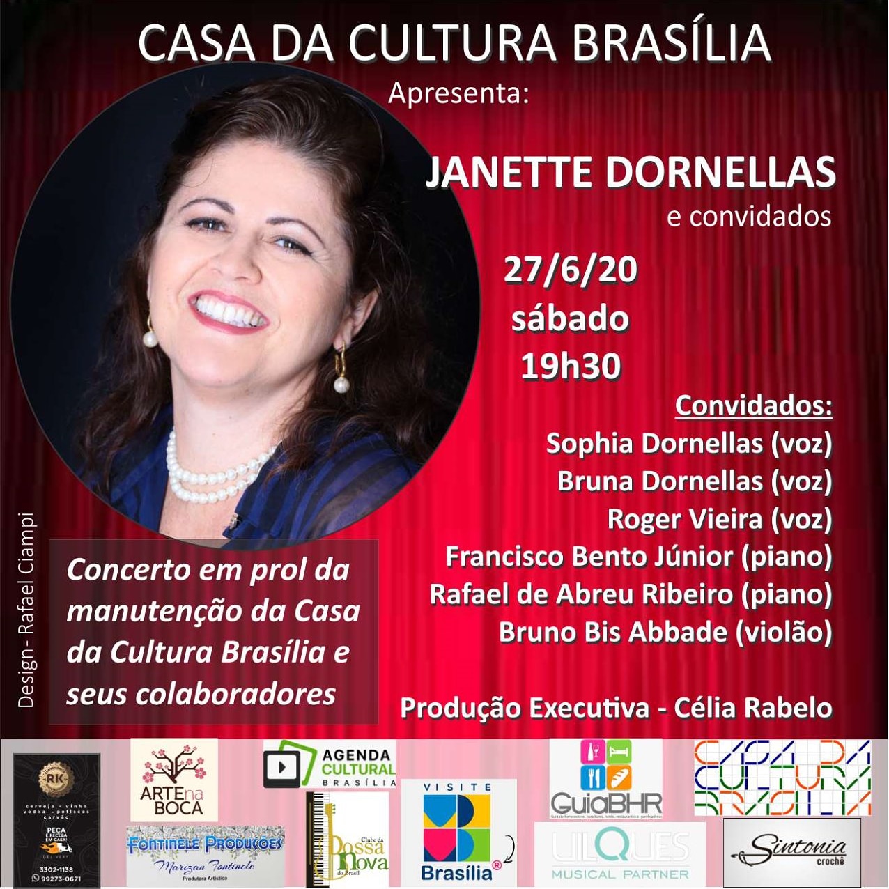Live em prol da Casa de Cultura Brasília – Janete Dornellas e convidados