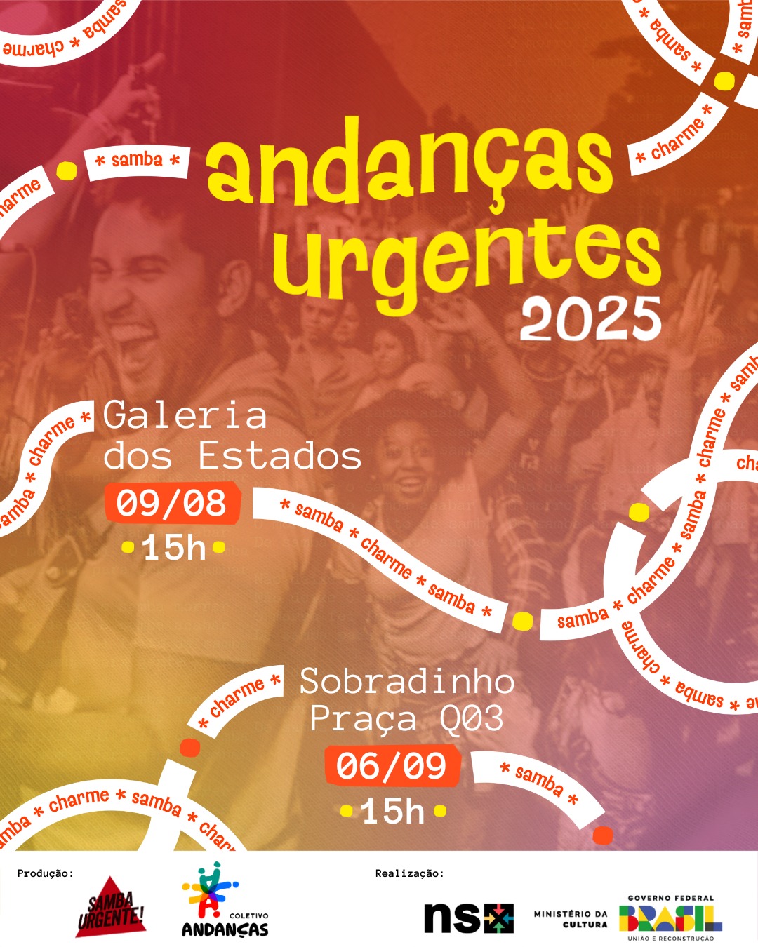 Samba Urgente, Coletivo Andanças e Instituto No Setor fazem projeto que une samba e charme